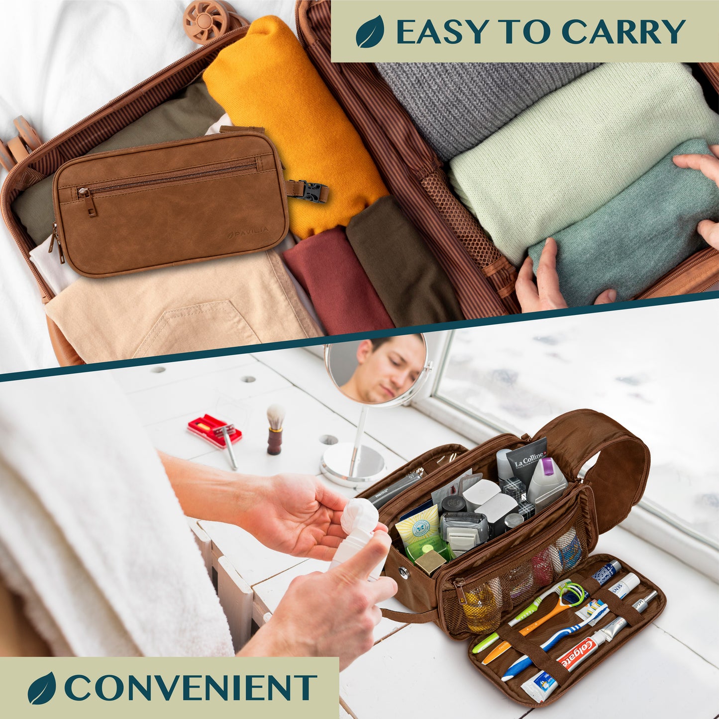 Men's Deluxe Dopp Kit Toiletry Bag