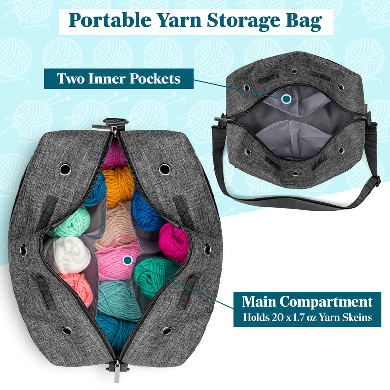 Compact Yarn Organizer Knitting Bag