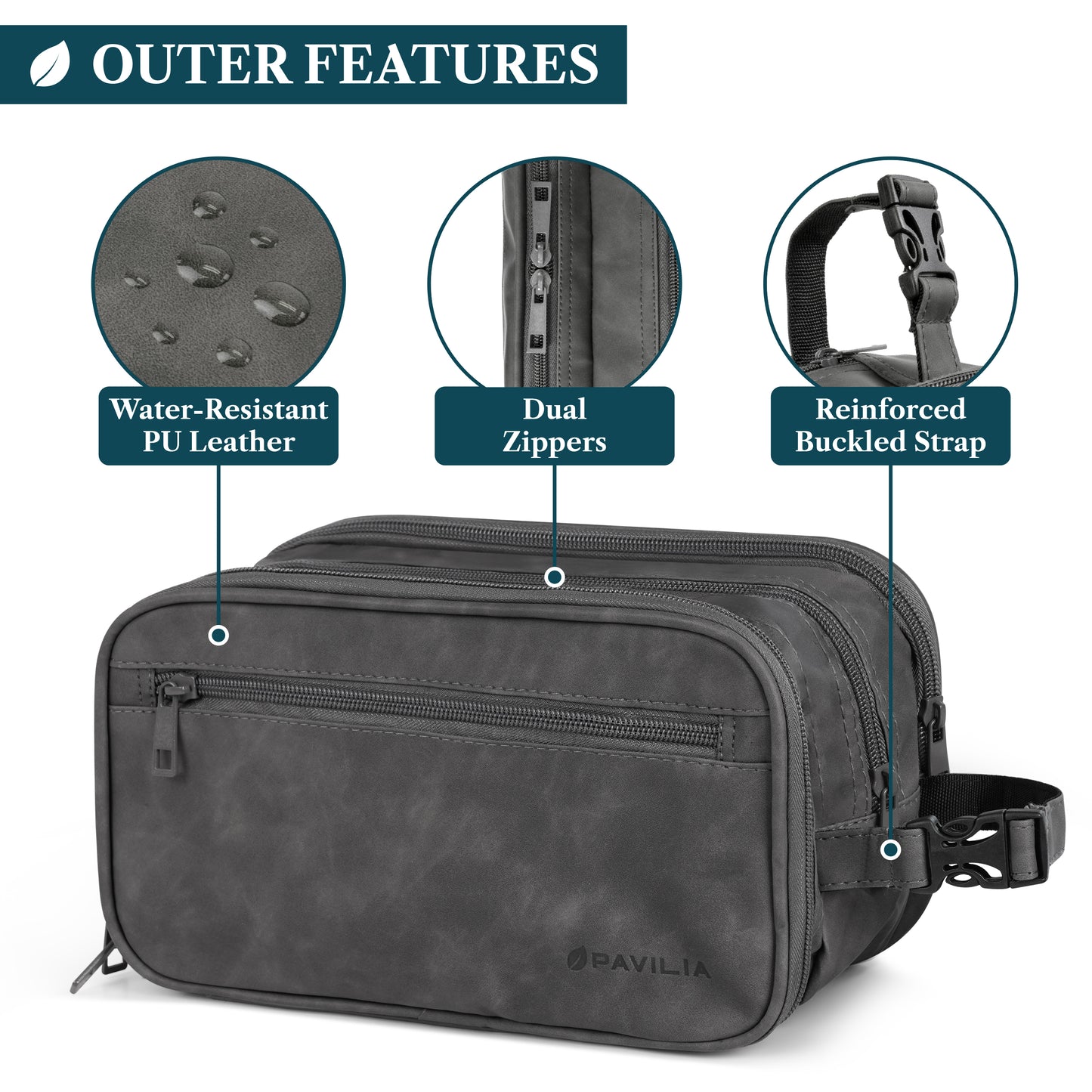 Men's Modern Dopp Kit Toiletry Bag
