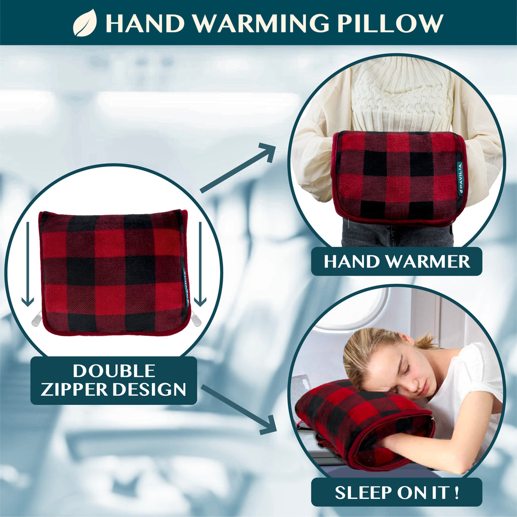 Premium Fleece Travel Blanket Pillow