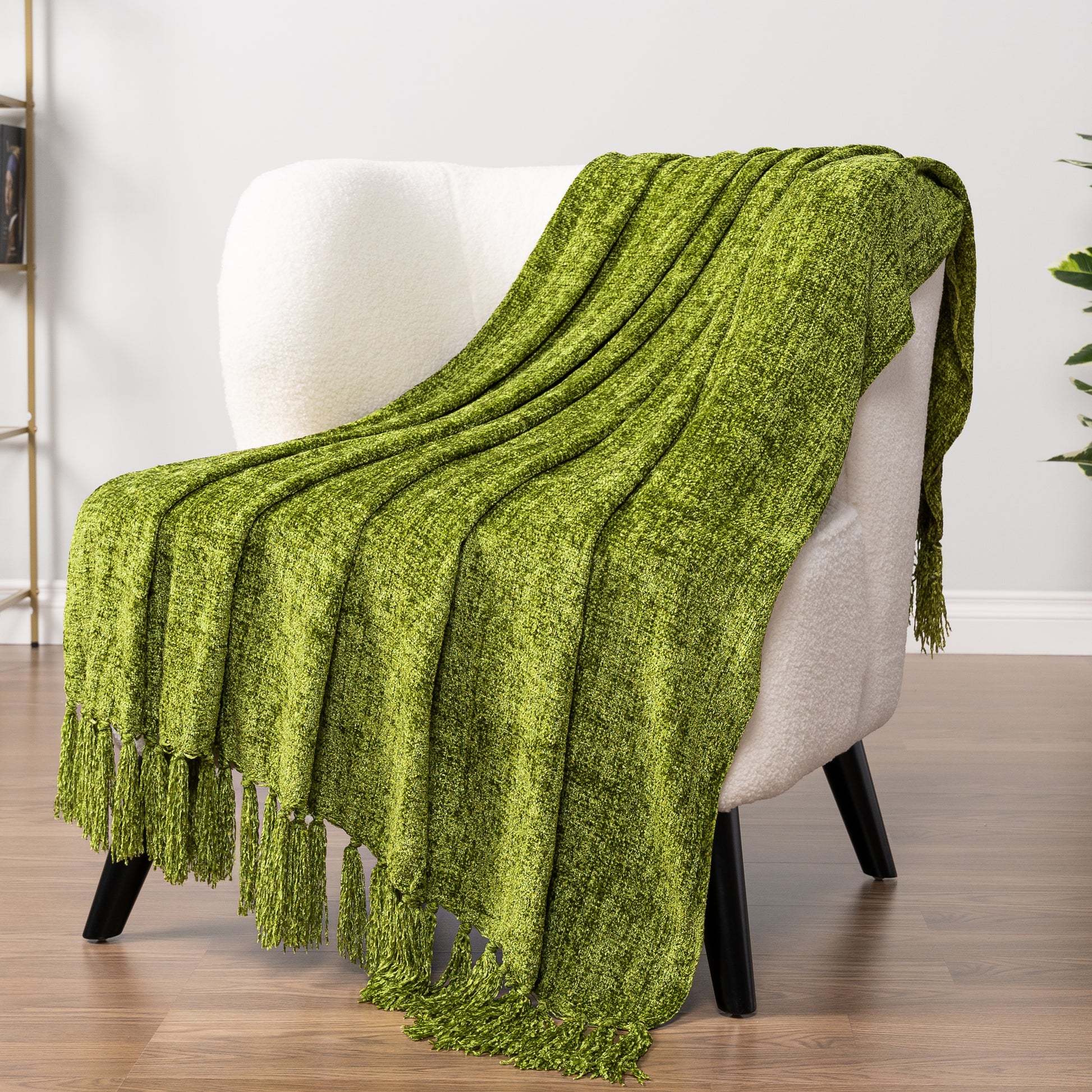 Chenille Tassel Fringe Throw Blanket