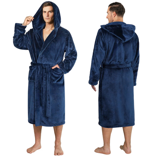 Men's Classic Fleece Robe with Hood