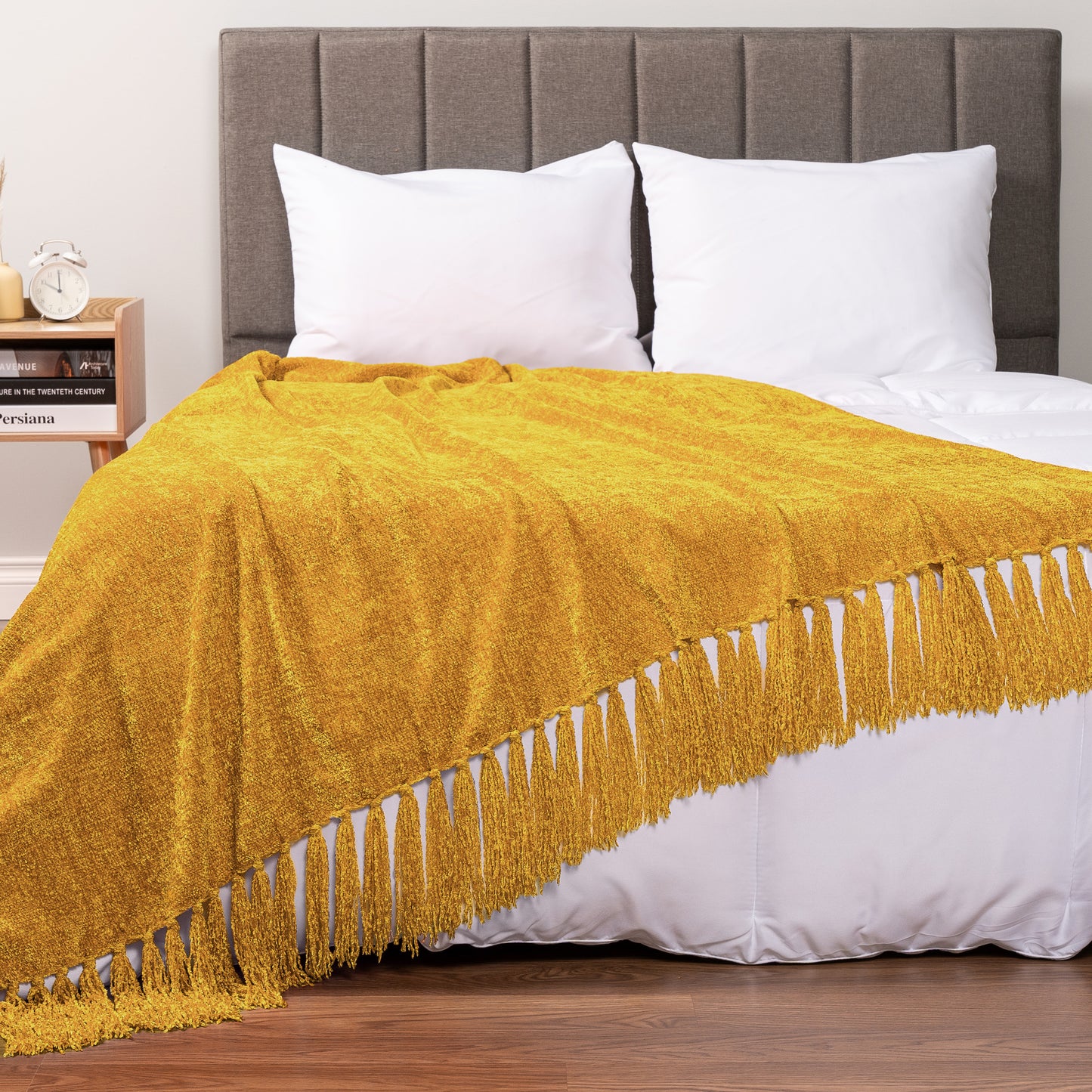 Chenille Tassel Fringe Throw Blanket