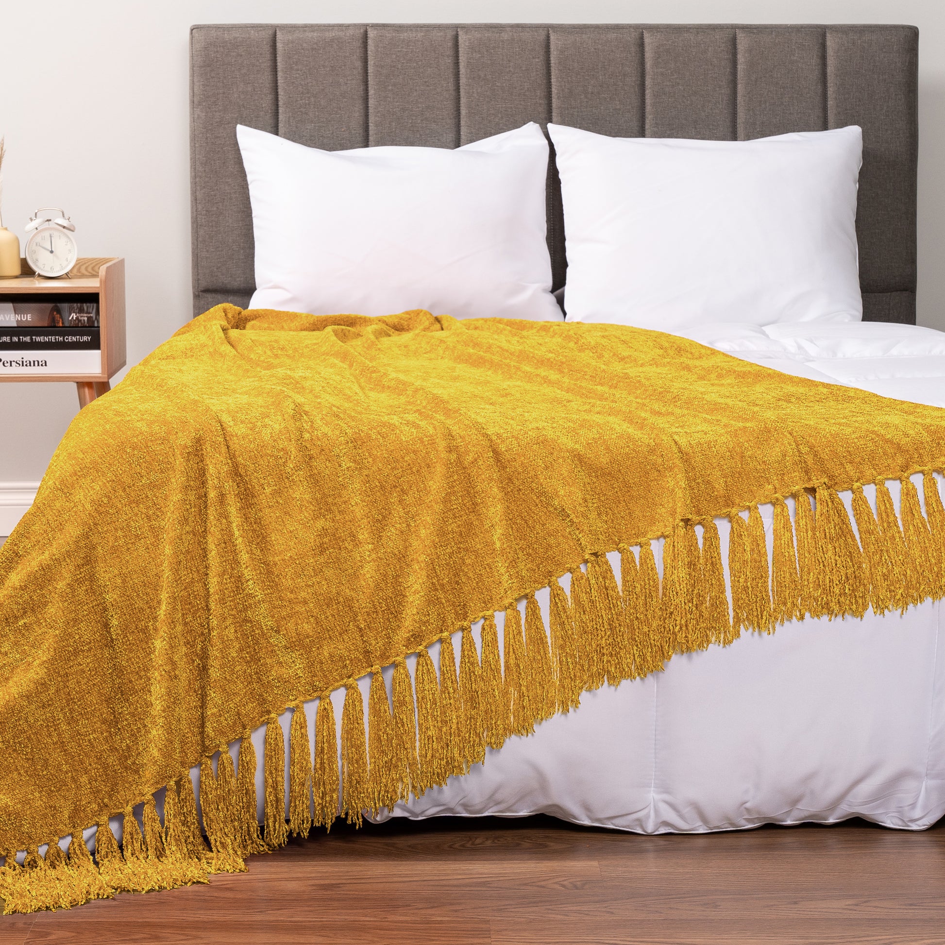 Chenille Tassel Fringe Throw Blanket