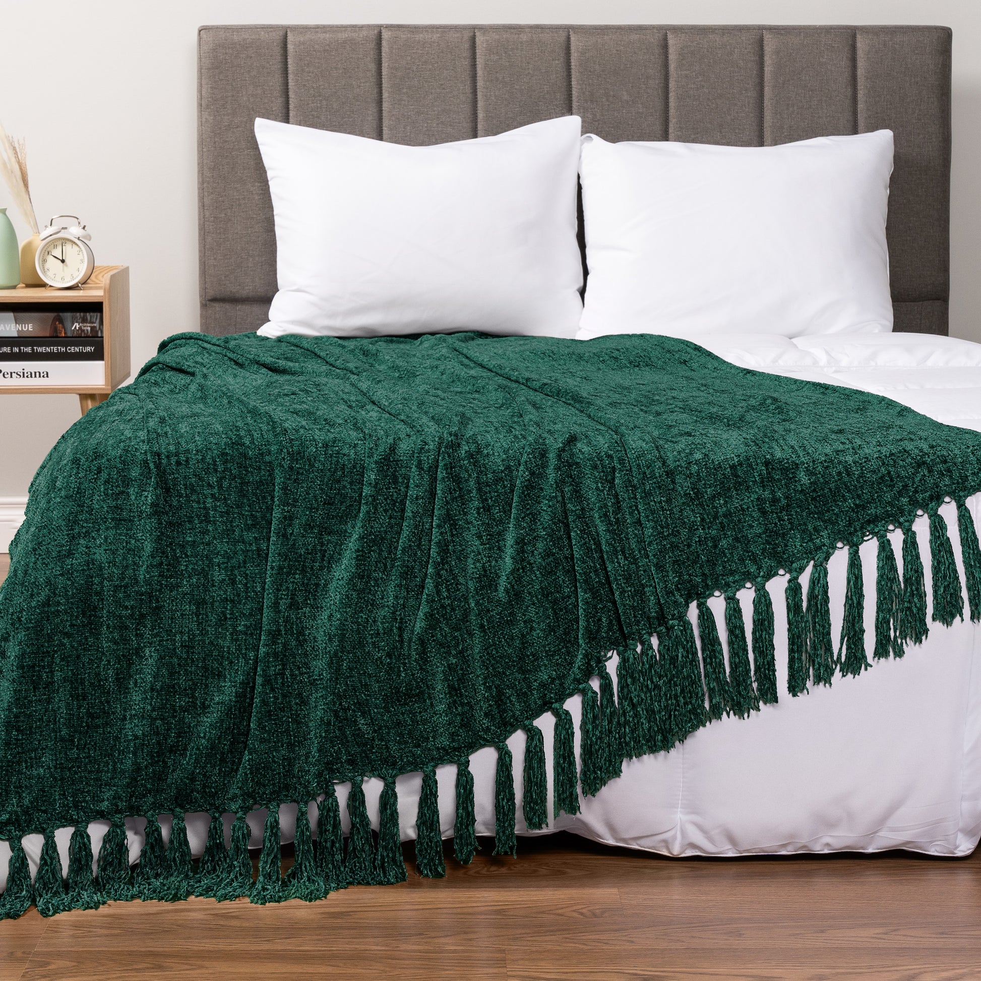Chenille Tassel Fringe Throw Blanket