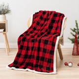 Checkered Sherpa Fleece Blanket