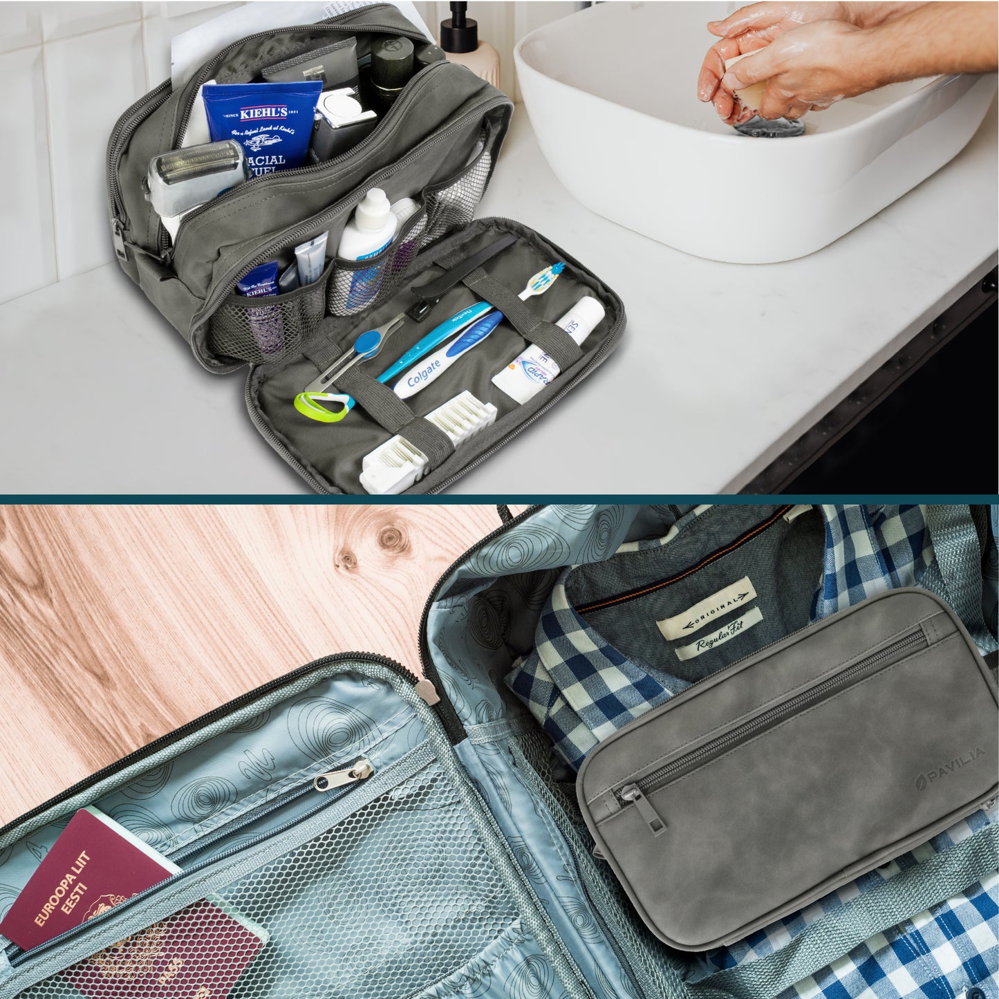 Men's Modern Dopp Kit Toiletry Bag