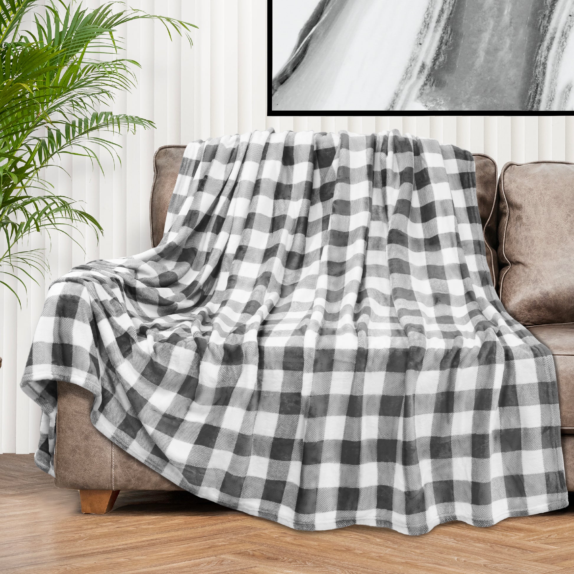 Checkered Fleece Blanket