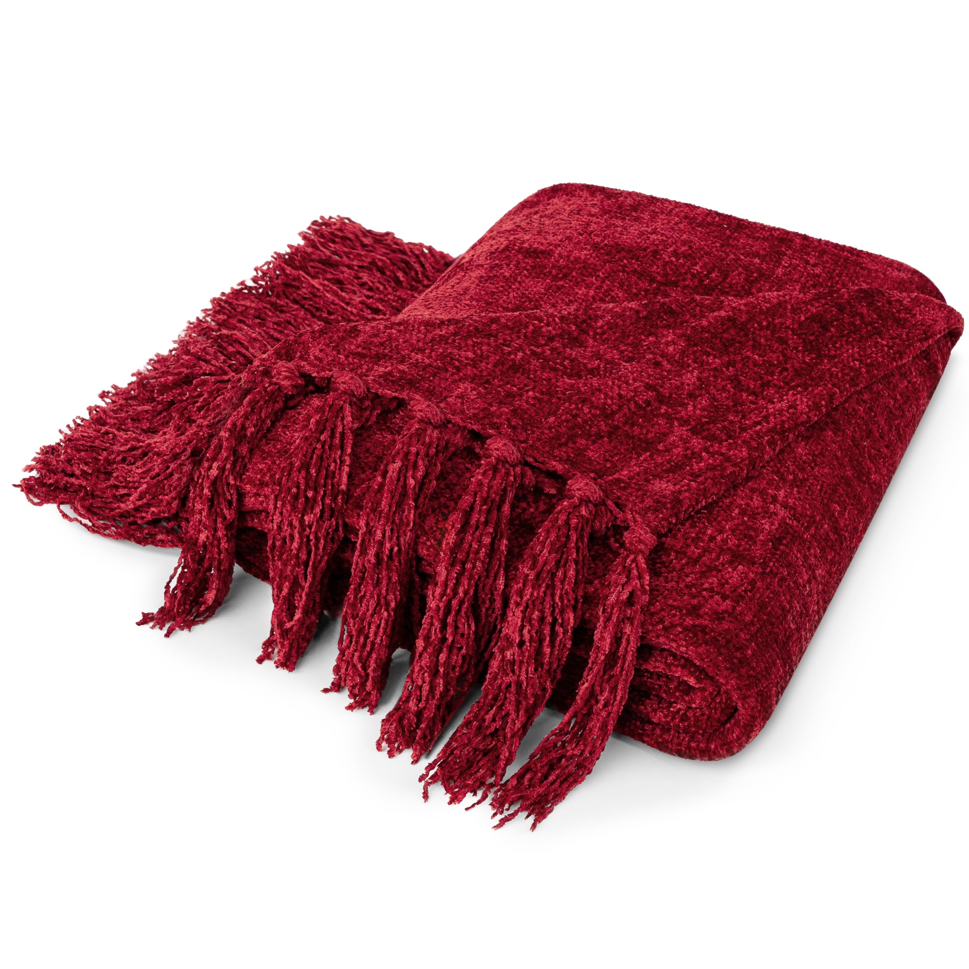 Chenille Tassel Fringe Throw Blanket