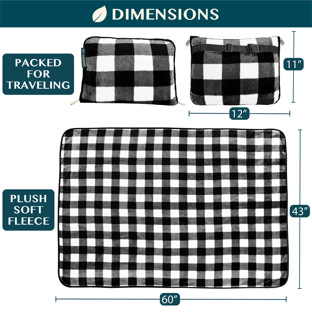 Premium Fleece Travel Blanket Pillow