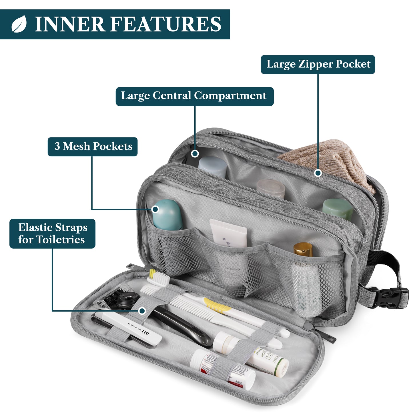 Men's Modern Dopp Kit Toiletry Bag