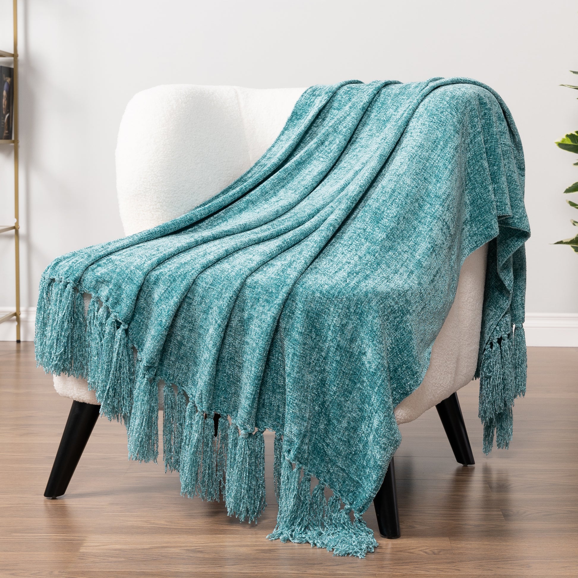Chenille Tassel Fringe Throw Blanket
