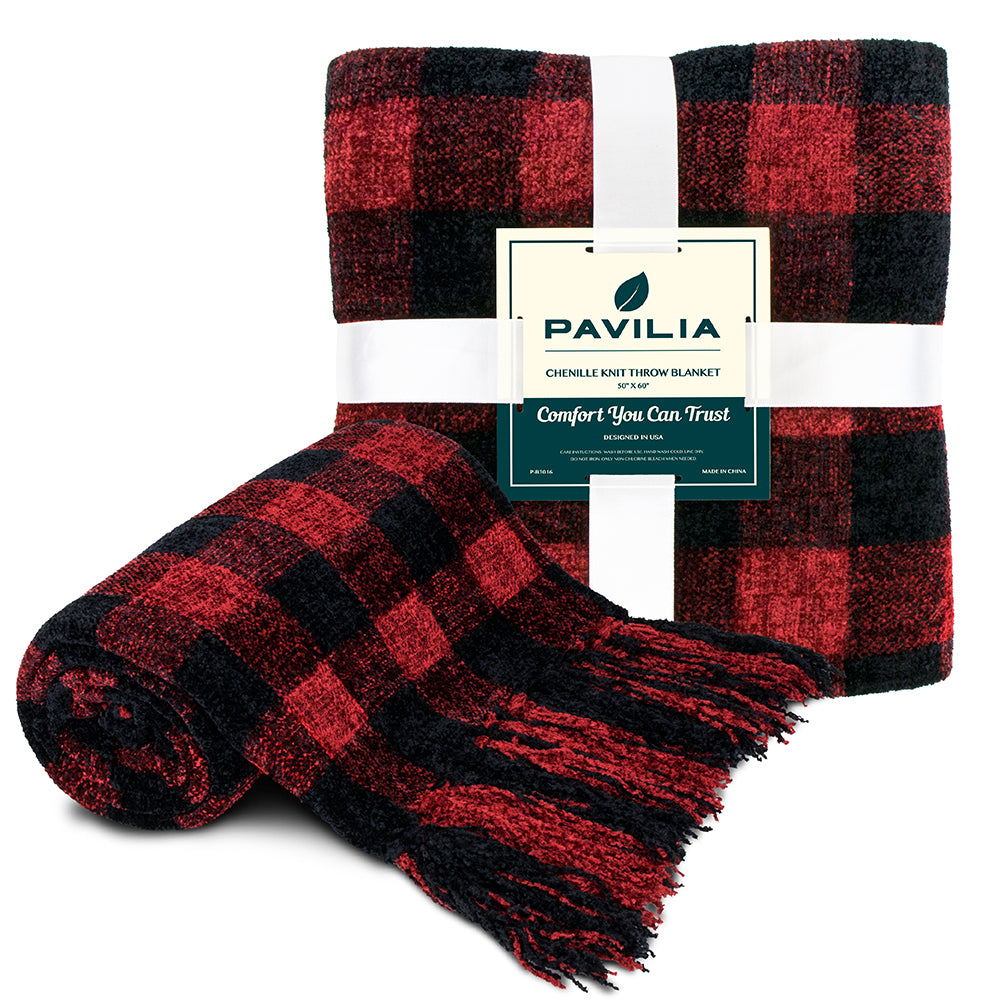 Chenille Tassel Fringe Throw Blanket