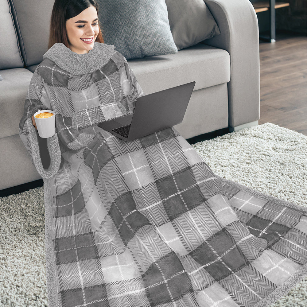 Blanket with Sleeves - Kangaroo Pocket