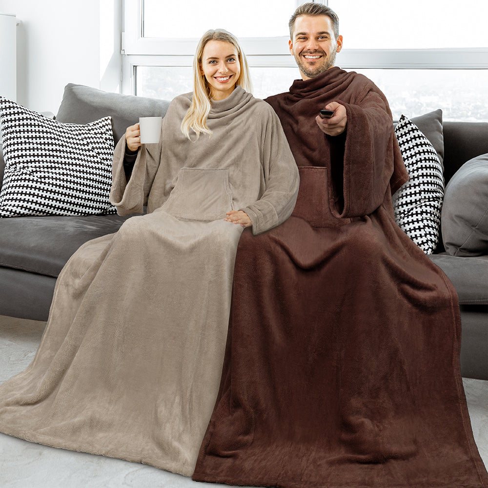 Blanket with Sleeves - Kangaroo Pocket