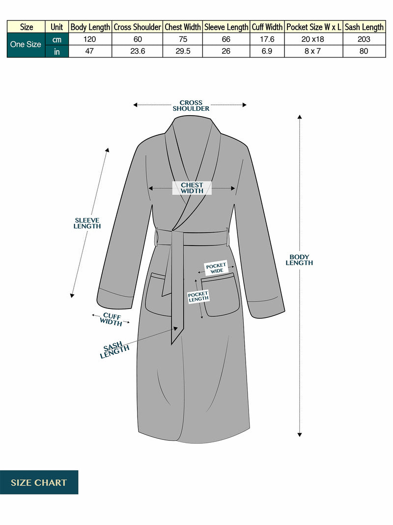 Men's Satin Trim Fleece Robe with Hood