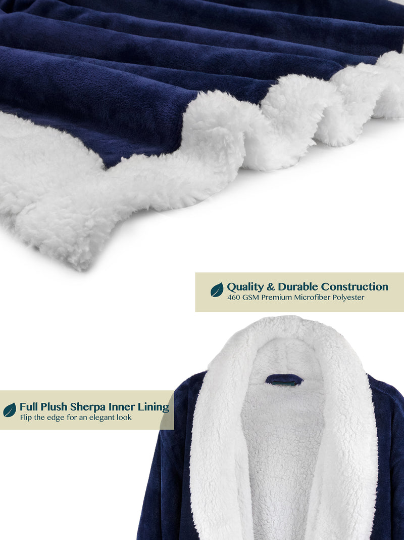 Men's Premium Sherpa Fleece Robe