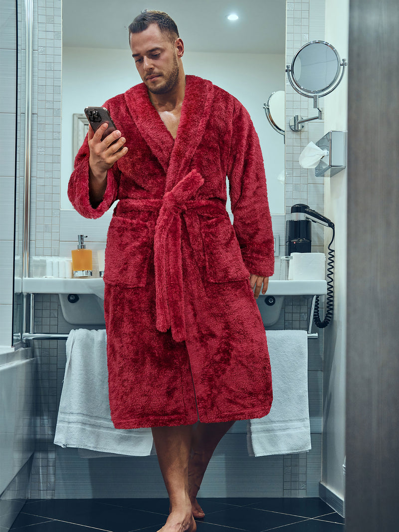 Men's Sherpa Fluffy Robe
