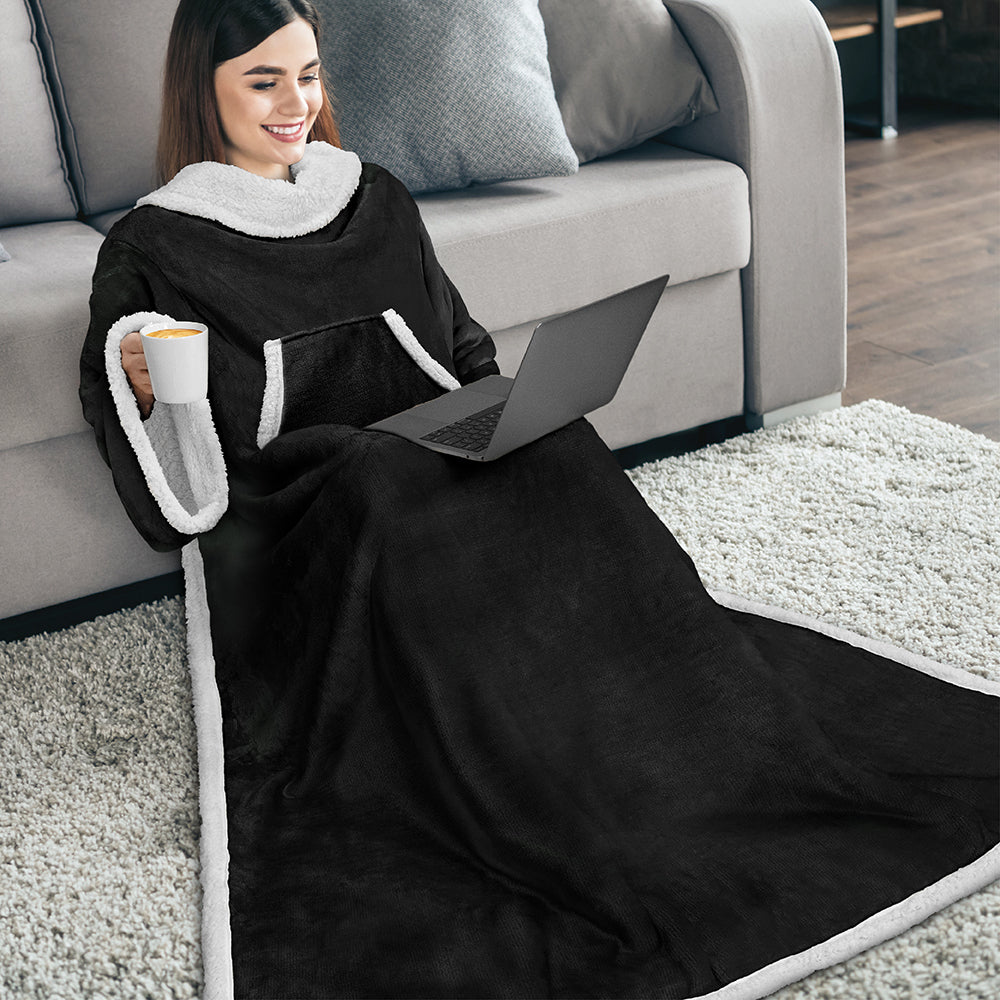 Blanket with Sleeves - Kangaroo Pocket