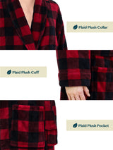 Men's Checkered Robe with Hood