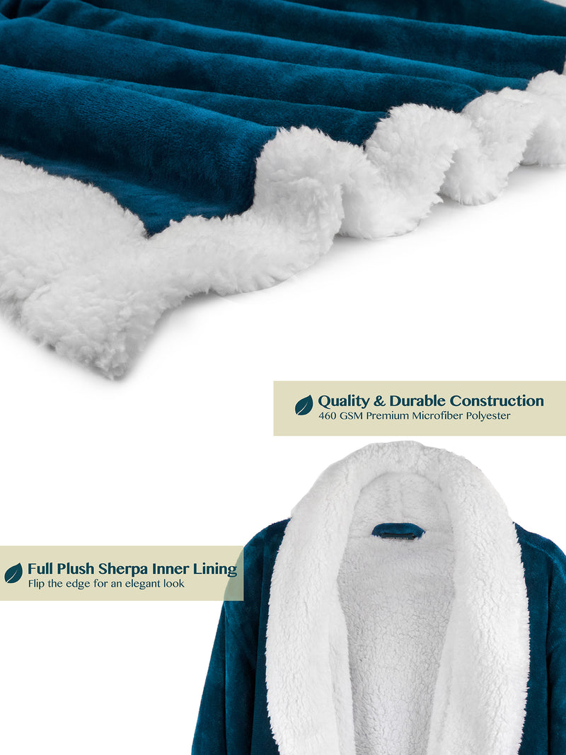 Men's Premium Sherpa Fleece Robe