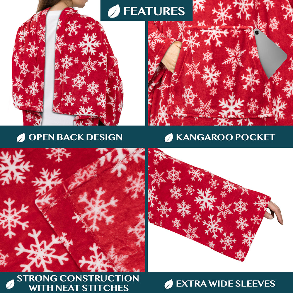 Blanket with Sleeves - Kangaroo Pocket