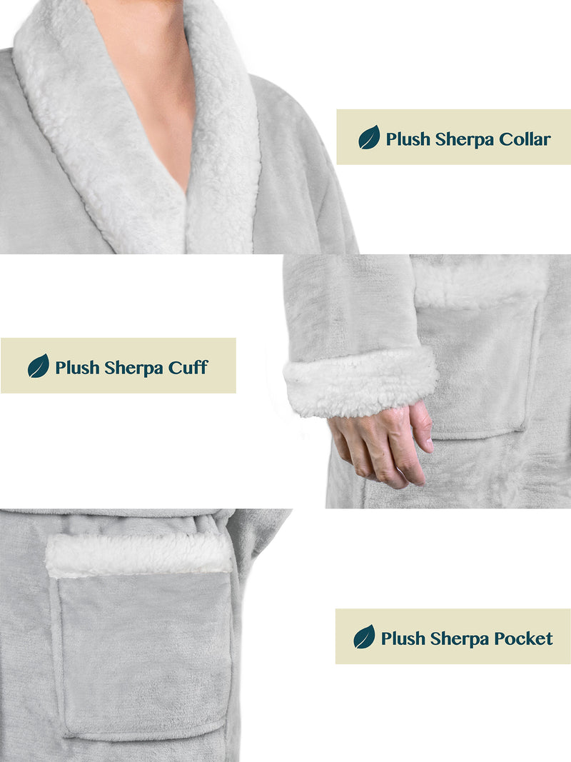 Men's Premium Sherpa Fleece Robe