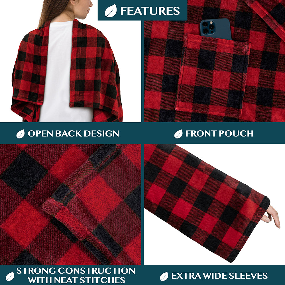 Blanket with Sleeves - Patch Pocket