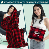 Airplane Fleece Travel Blanket Pillow