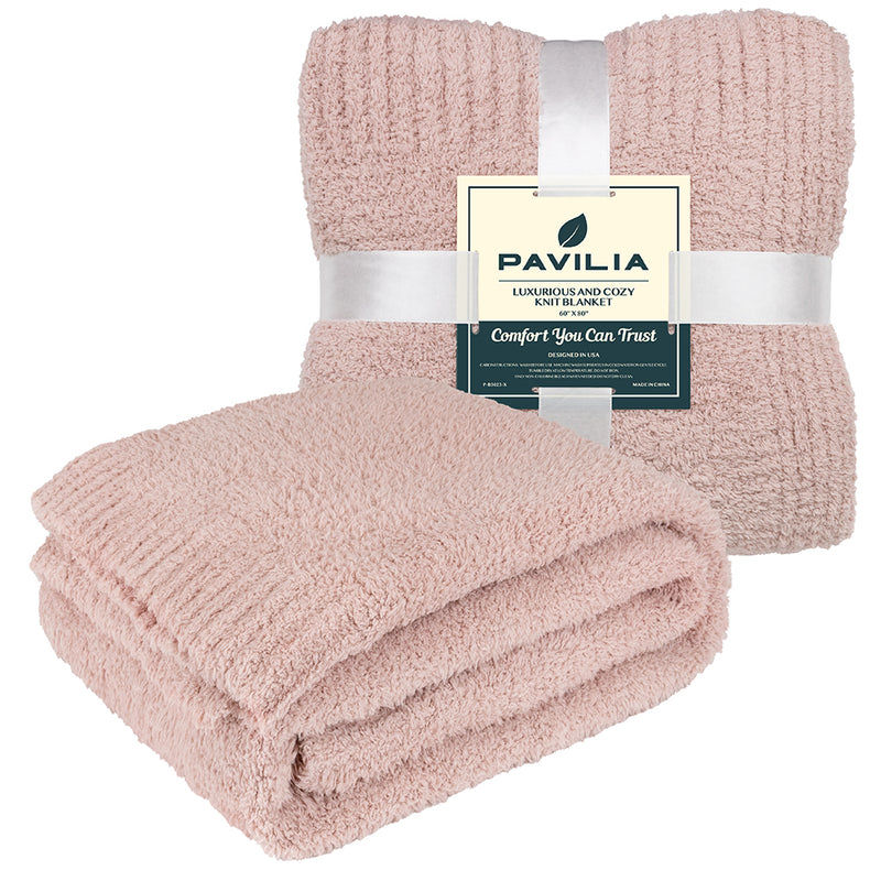 Buttery Soft Fluffy Knit Blanket
