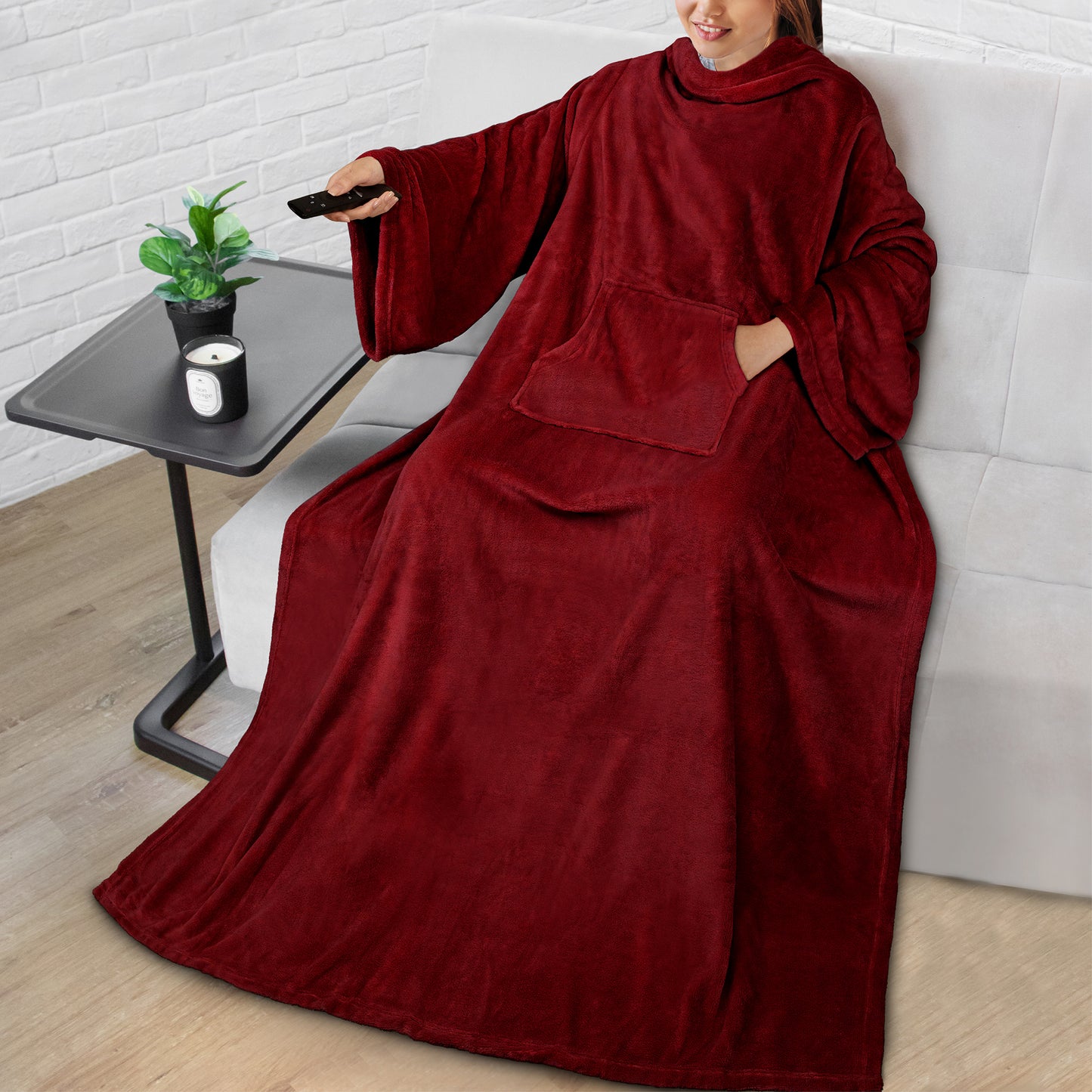 Blanket with Sleeves - Kangaroo Pocket