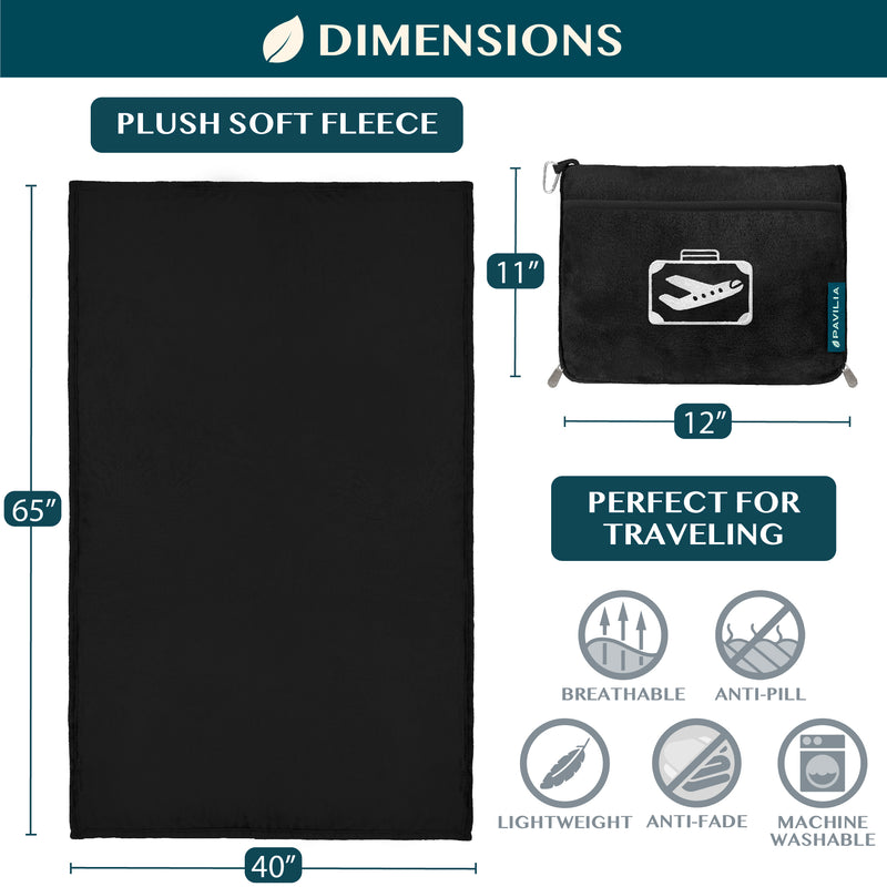 Airplane Fleece Travel Blanket Pillow