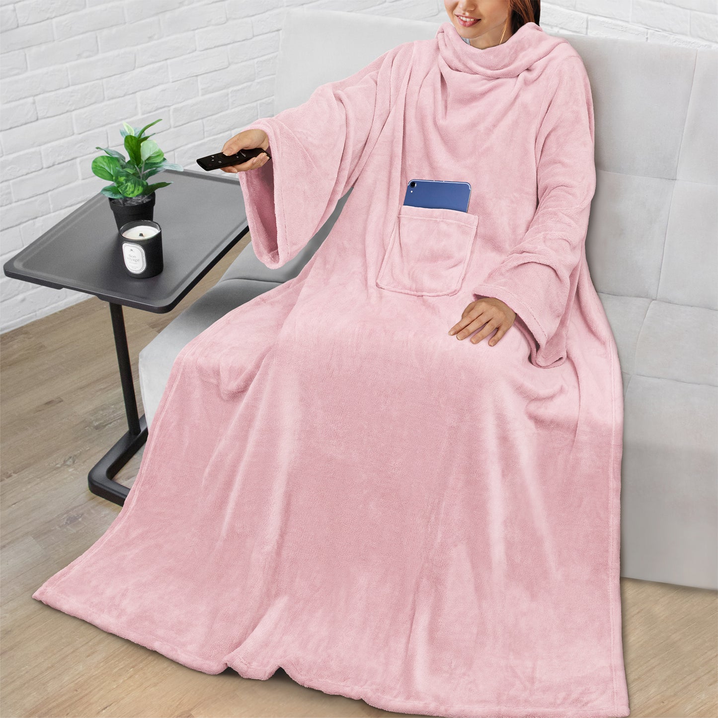 Blanket with Sleeves - Patch Pocket