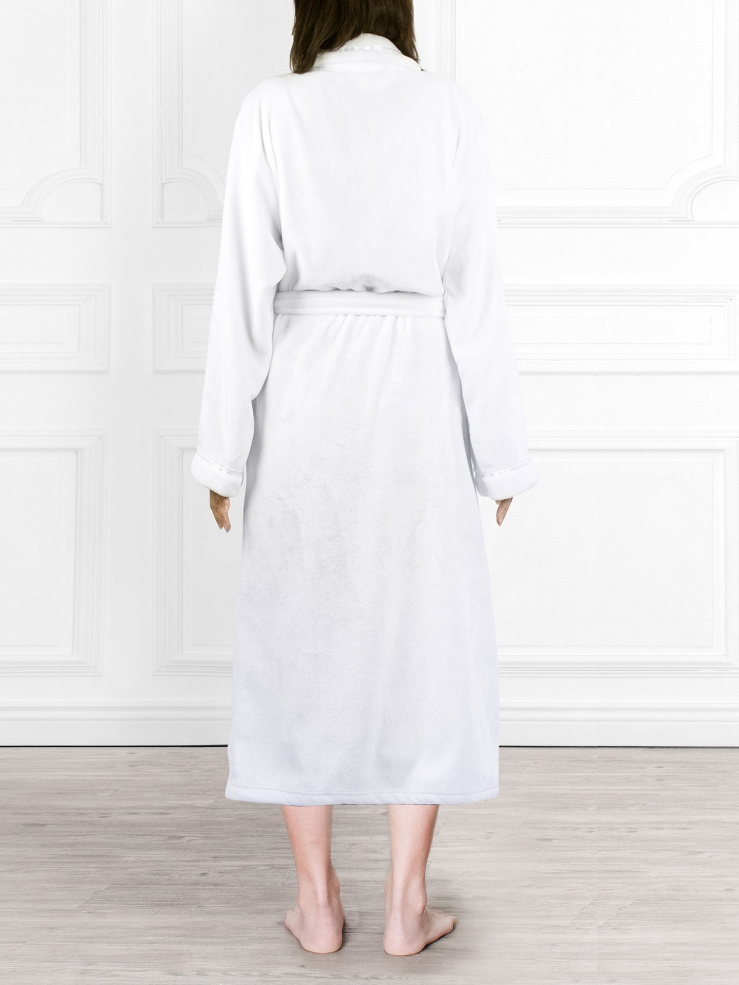 Women's Satin Trim Fleece Robe