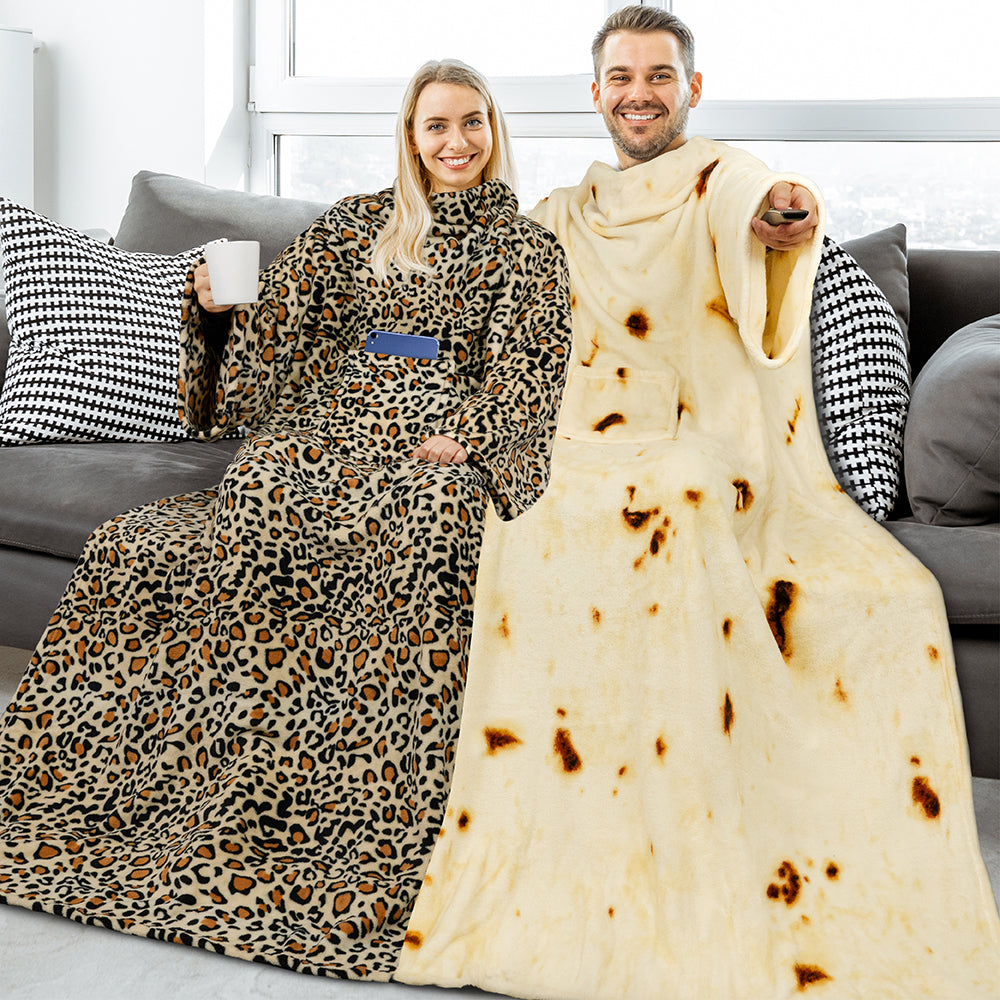 Blanket with Sleeves - Patch Pocket