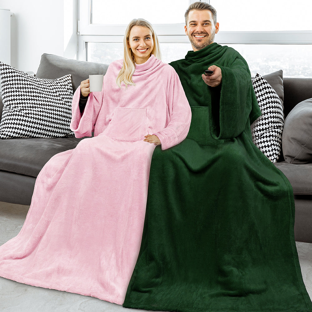 Blanket with Sleeves - Kangaroo Pocket
