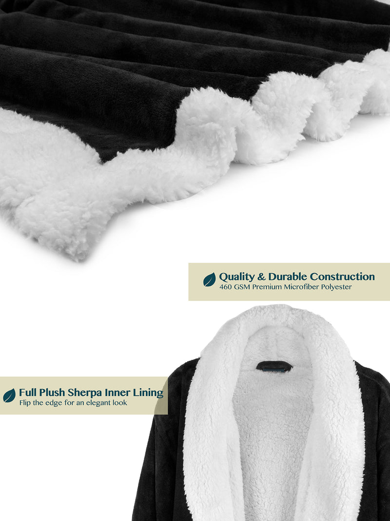 Men's Premium Sherpa Fleece Robe