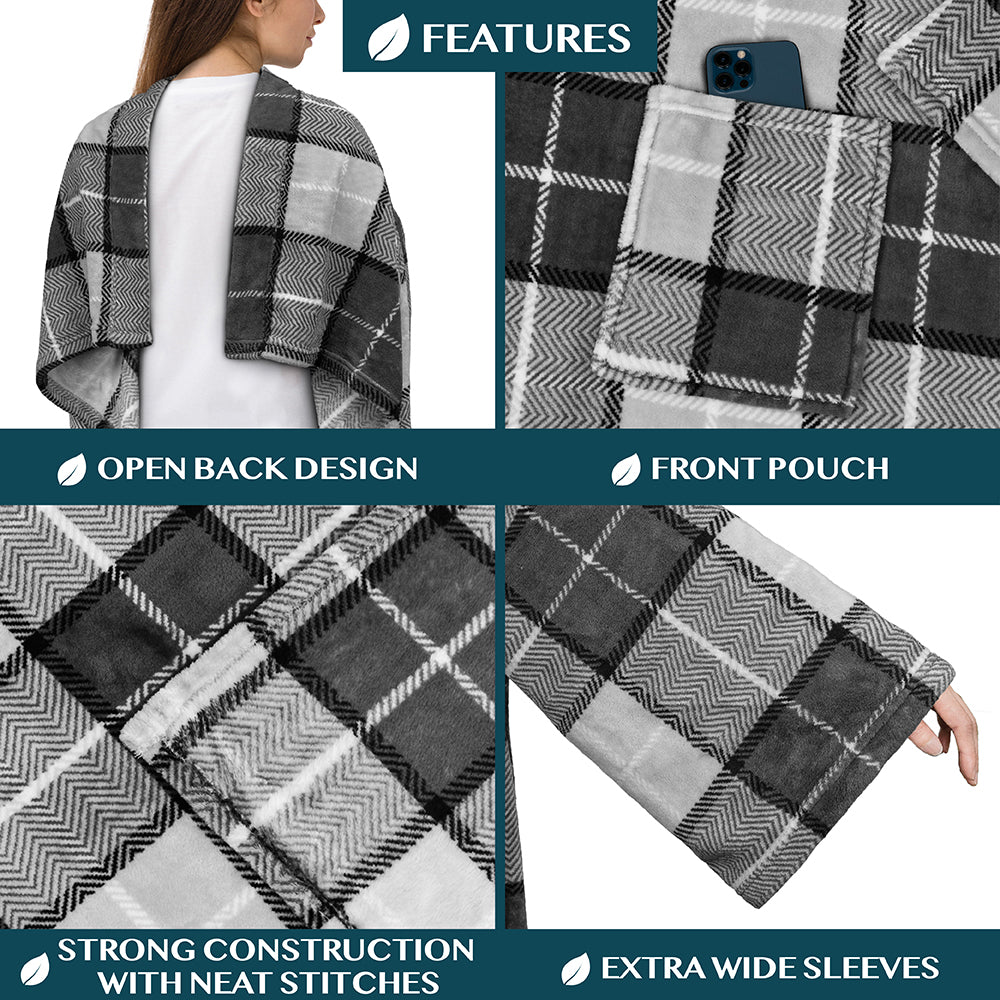 Blanket with Sleeves - Patch Pocket