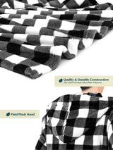 Men's Checkered Robe with Hood