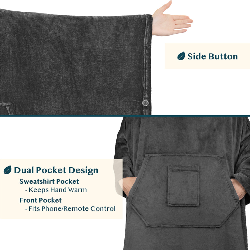 Neck Warmer Hooded Poncho Blanket