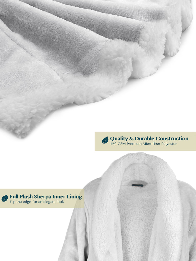 Men's Premium Sherpa Fleece Robe