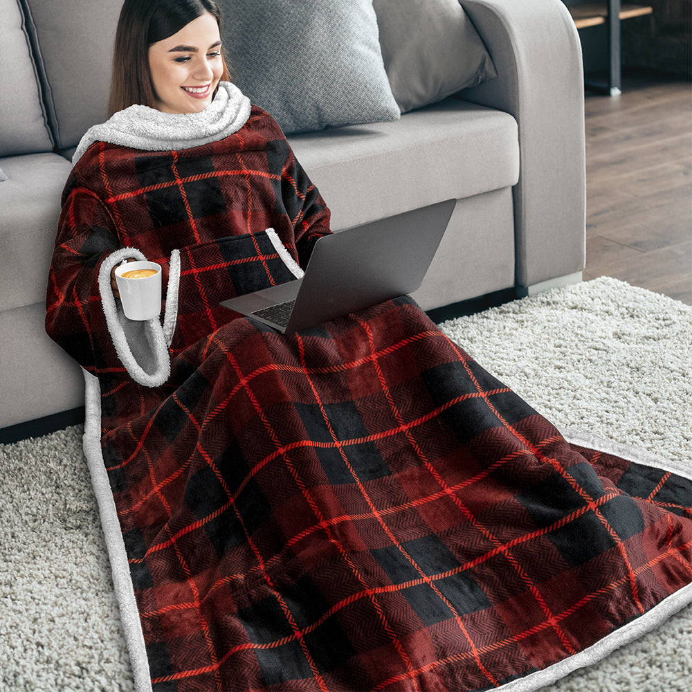 Blanket with Sleeves - Kangaroo Pocket
