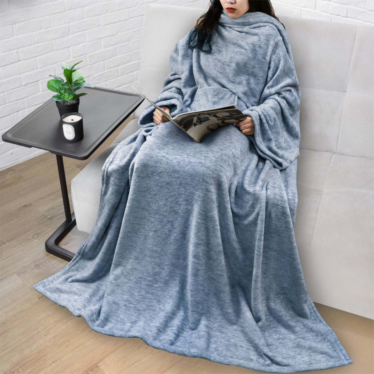 Blanket with Sleeves - Patch Pocket