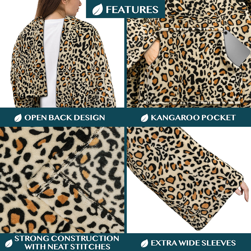 Blanket with Sleeves - Kangaroo Pocket