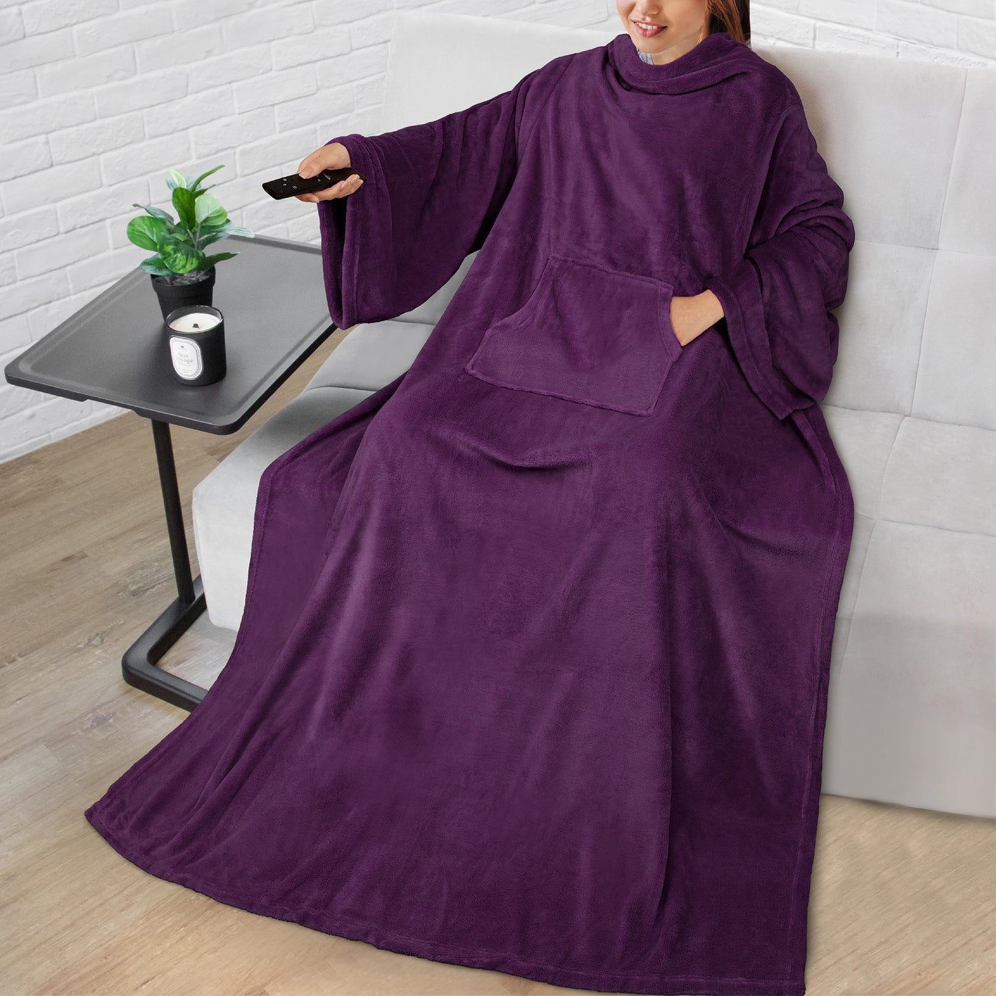 Blanket with Sleeves - Kangaroo Pocket