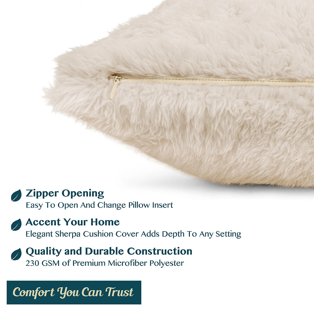 Sherpa Fleece Pillow Cover - Set of 2