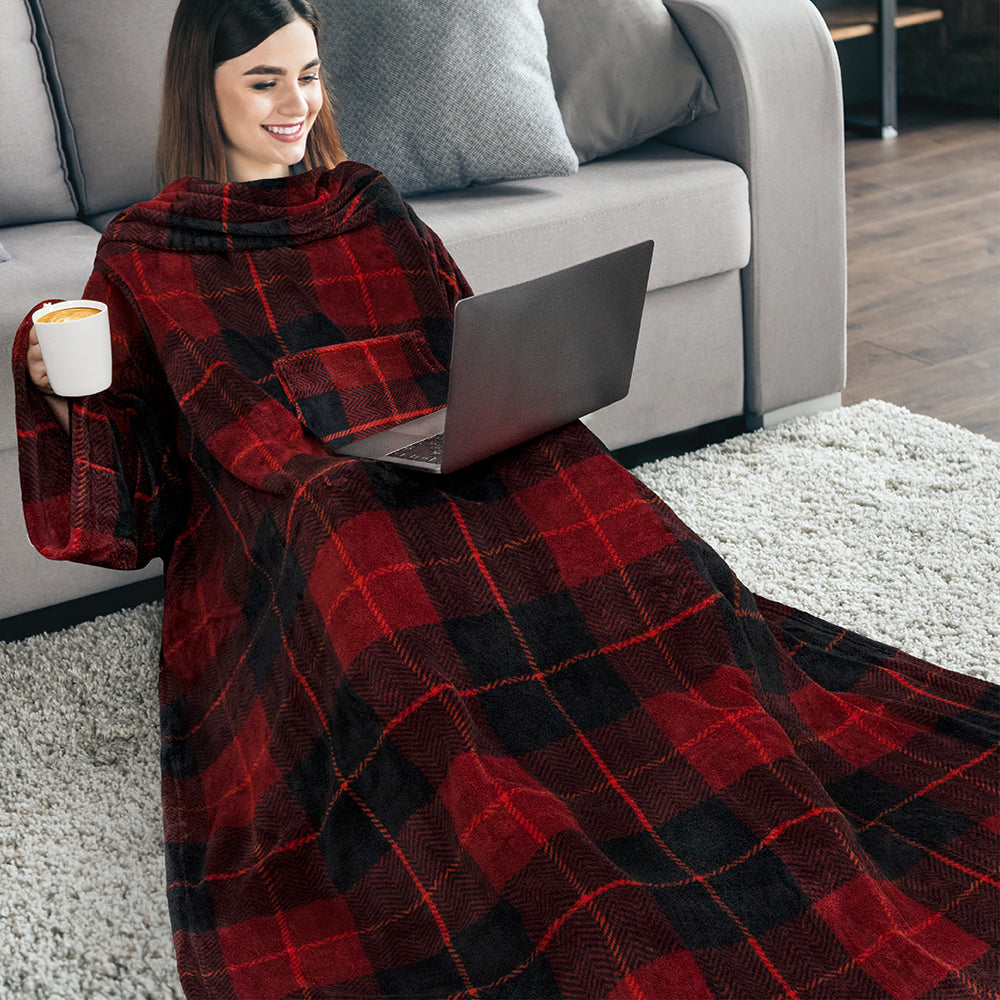 Blanket with Sleeves - Kangaroo Pocket