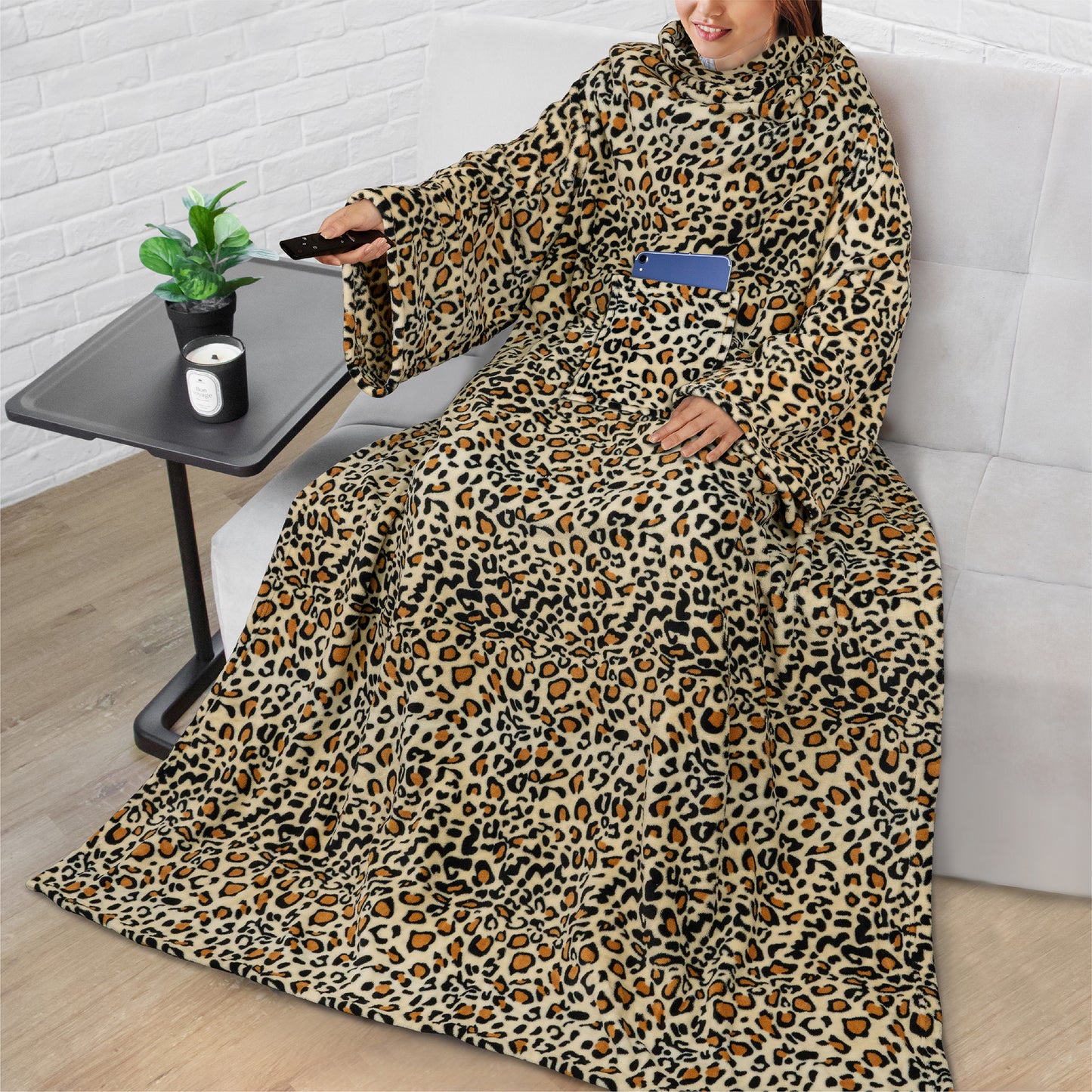 Blanket with Sleeves - Patch Pocket