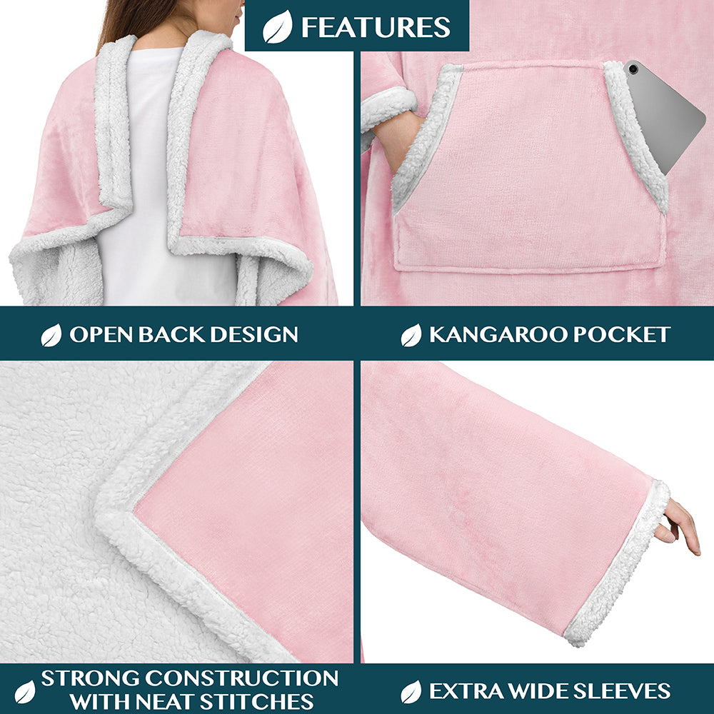 Blanket with Sleeves - Kangaroo Pocket