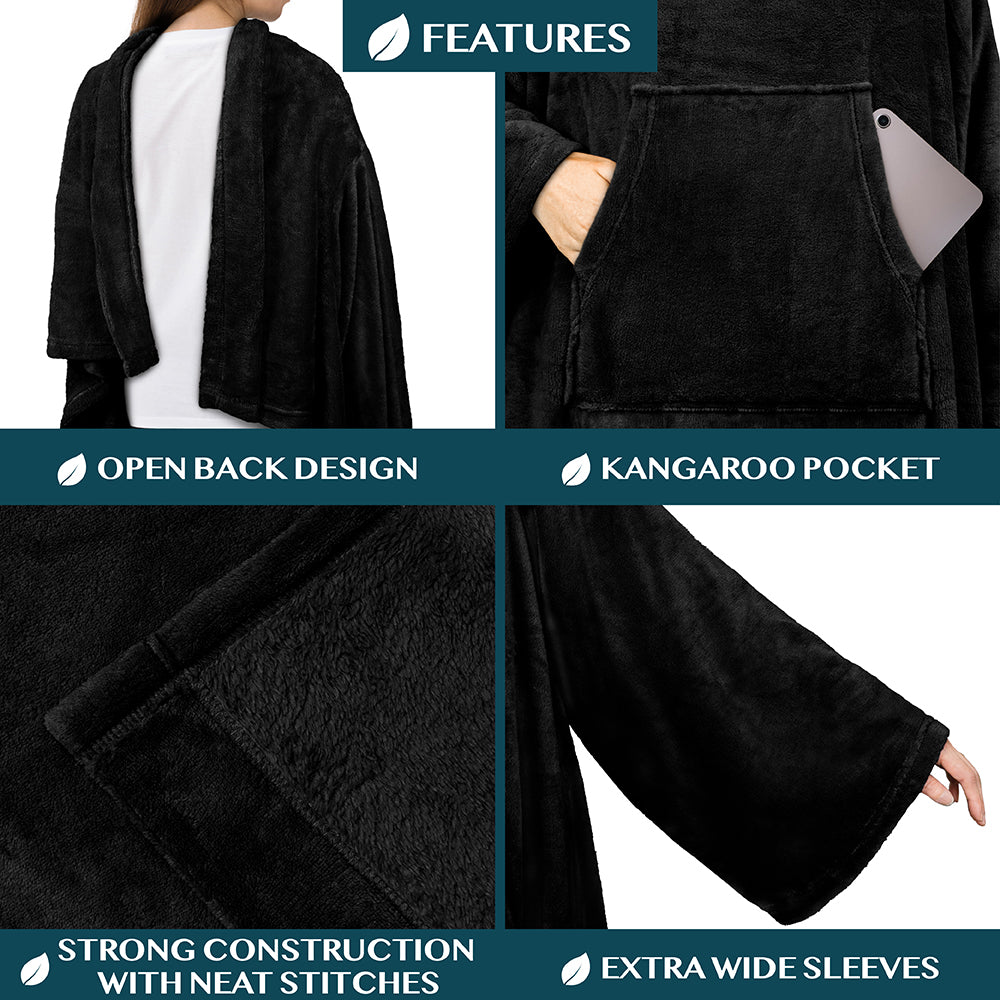 Blanket with Sleeves - Kangaroo Pocket